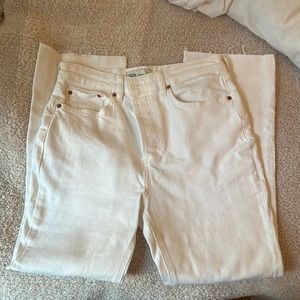 WOMENS WHITE ZARA STRAIGHT JEANS